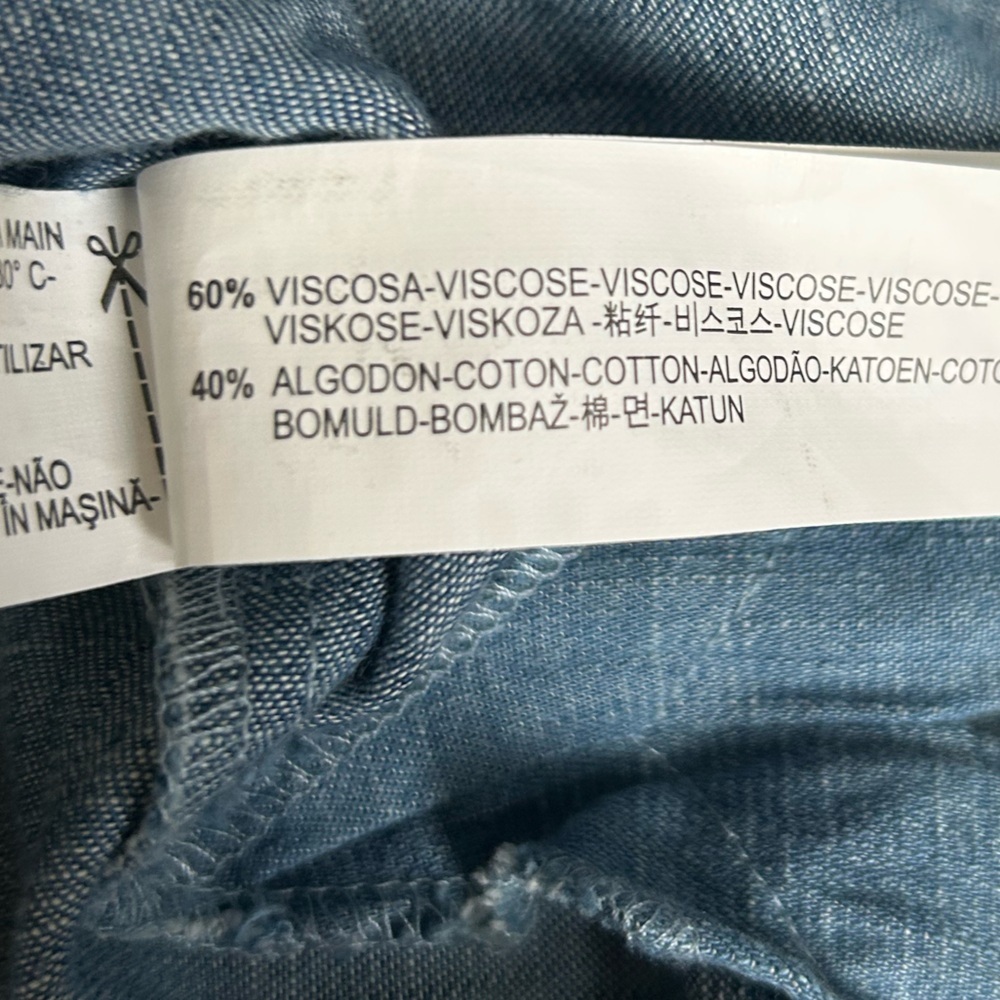 ZARA Woman Premium Denim Collection with V-neck size medium - Picture 11 of 11